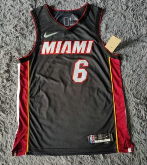 6 James Miami Heat Authentic Icon Edition Black Jersey player version